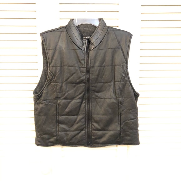 Henig Furs leather vest, lined. Large. - Picture 1 of 2